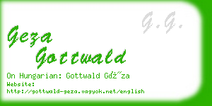 geza gottwald business card